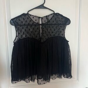 Black Polka Dot Zara Top